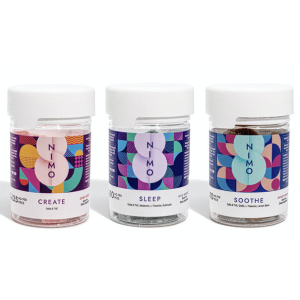 3 bottles of nimo nutrition delta 8 gummies - sleep, soothe, create
