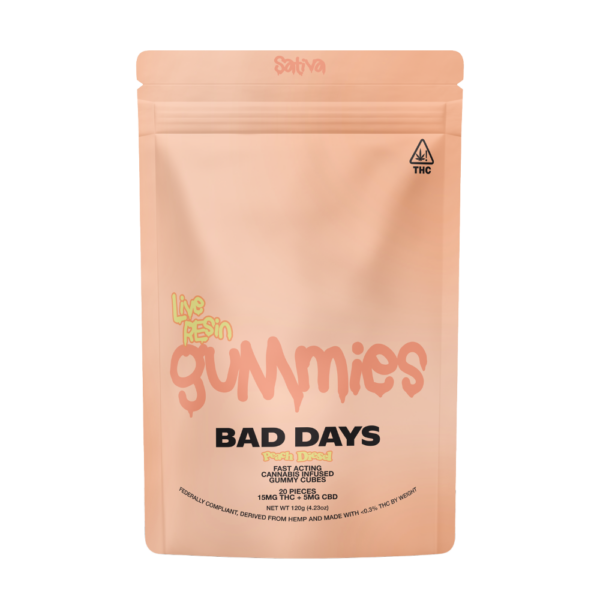 Bad Days Peach Diesel Live Resin Gummies
