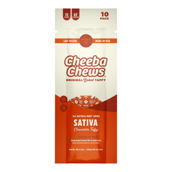 Cheeba Chews Delta-9 Sativa Chews - Chocolate Taffy