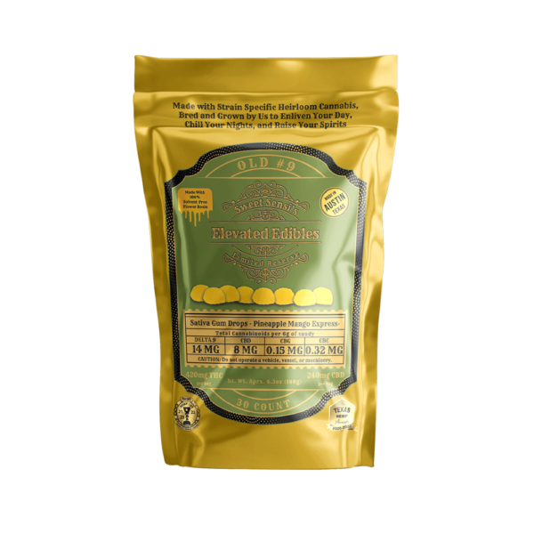 Sweet Sensi Elevated Gum Drops – Pineapple Mango (Sativa)