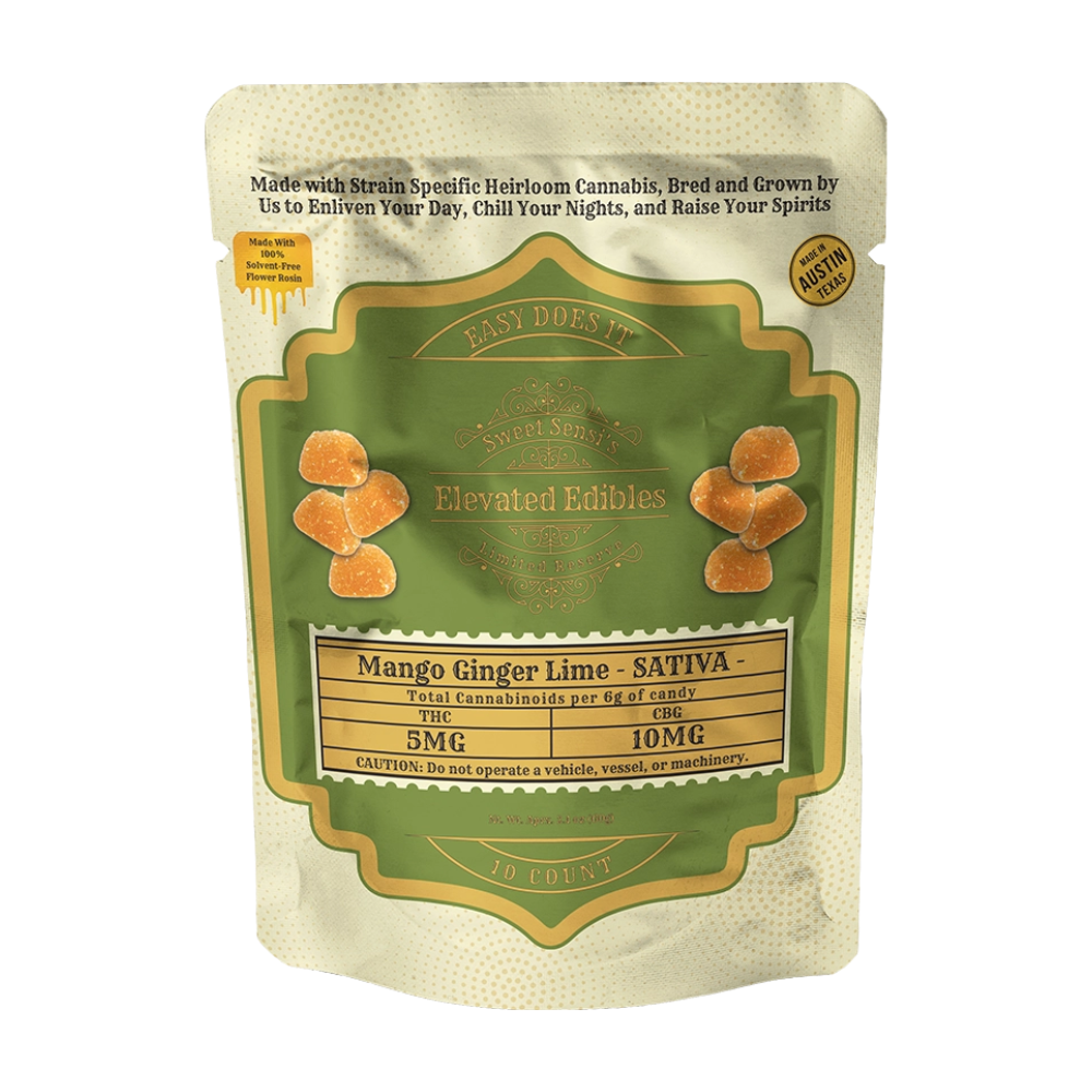 Sweet Sensi Easy Does It Mango Ginger Lime Sativa Gummies