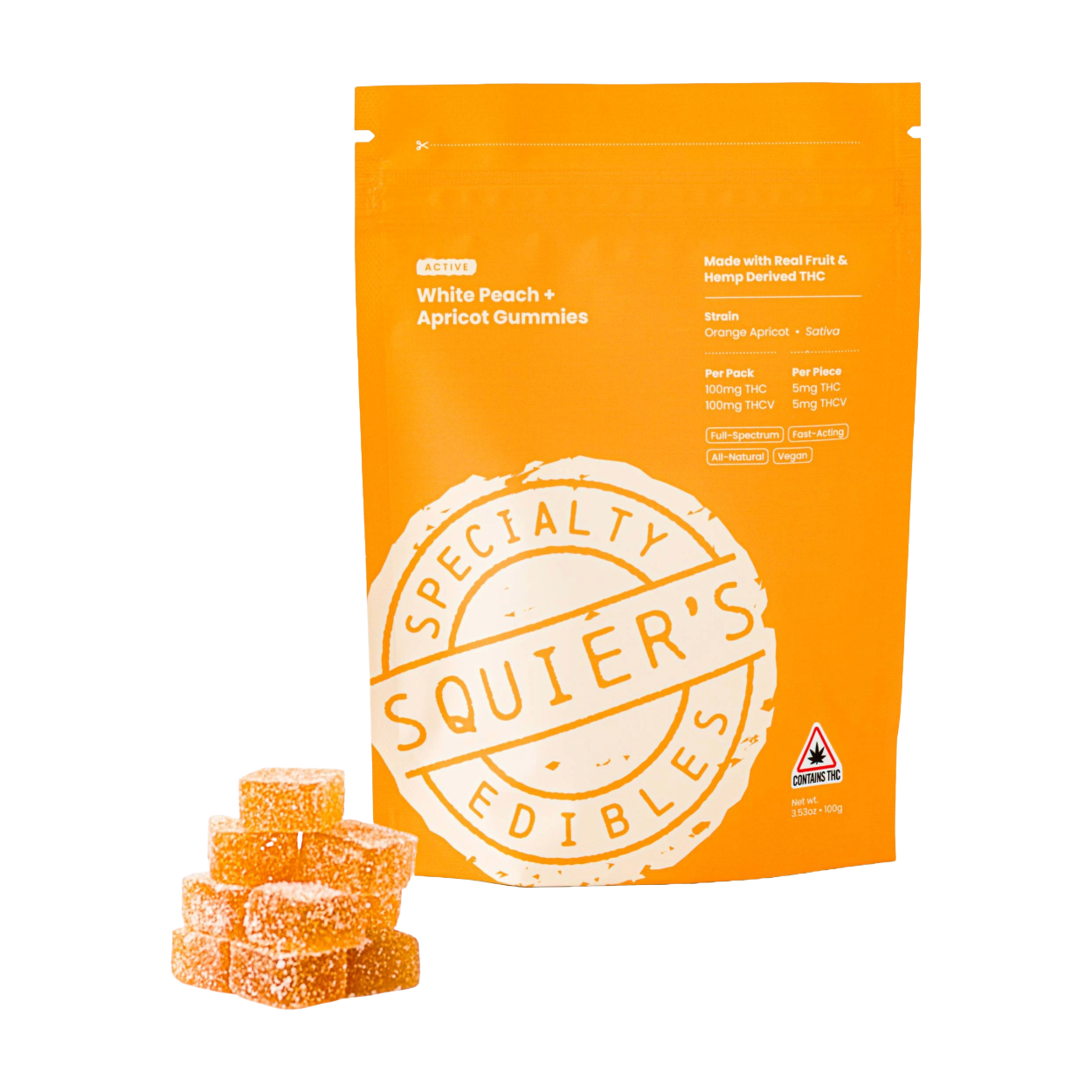 Squier’s White Peach & Apricot Active Gummies